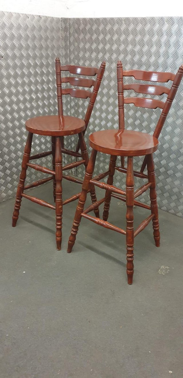 Preview of the first image of Farmhouse style breakfast bar stools.