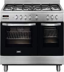 Preview of the first image of ZANUSSI 90CM DUAL FUEL RANGE COOKER- STAINLESS STEEL- (HD).