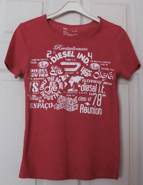 Preview of the first image of Gorgeous Mens Red T Shirt By Diesel - Sz M    B6.