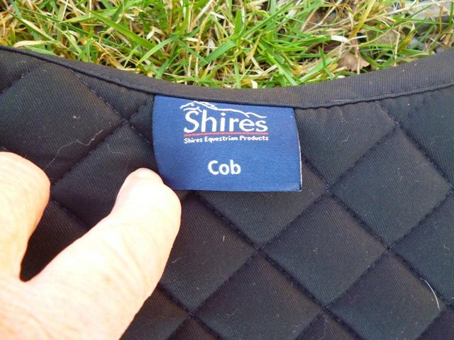 Image 4 of Pony Cob or Full size new black Cotton quilted numnahs