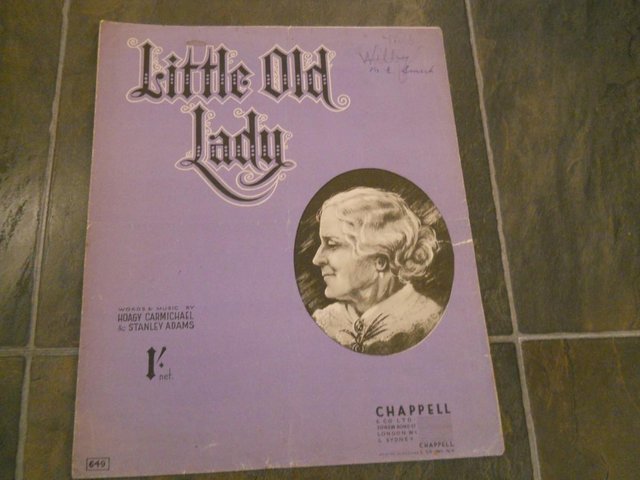 Preview of the first image of Little Old Lady Sheet Music Words and Music by Hoagy Carmich.