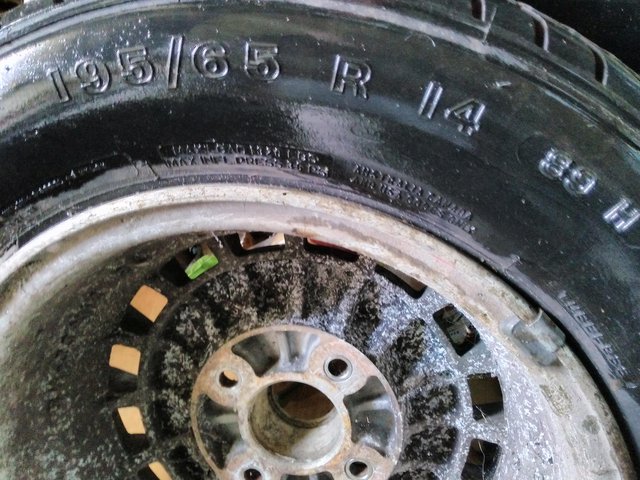 Image 2 of Ford Cortina Mk 5 alloy wheel and tyre collectors item