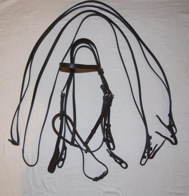 Preview of the first image of ENGLISH LEATHER DOUBLE BRIDLE F/S.
