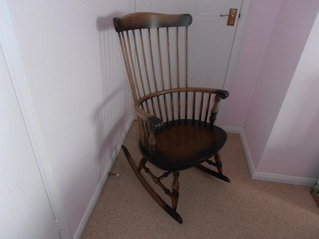 Image 3 of Reproduction Traditional Stick Back Rocking Chair!
