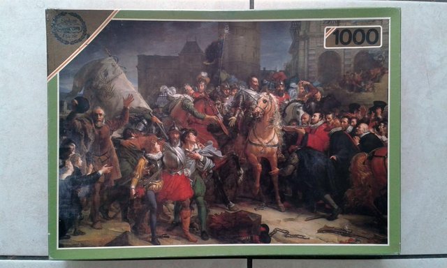 Preview of the first image of The entry of Henry iv into Paris 1000 pieces jigsaw,used.