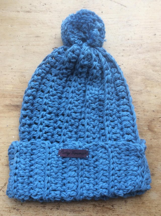 Image 2 of Hand crocheted Pom Pom beanie hats