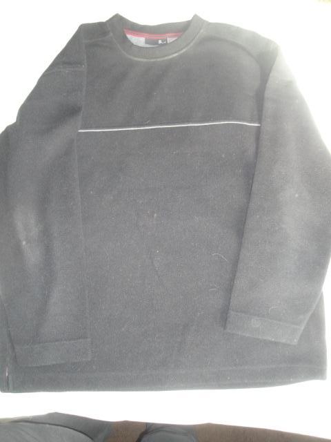 Preview of the first image of Used Black Round Neck Fleece. Size "M" C402.