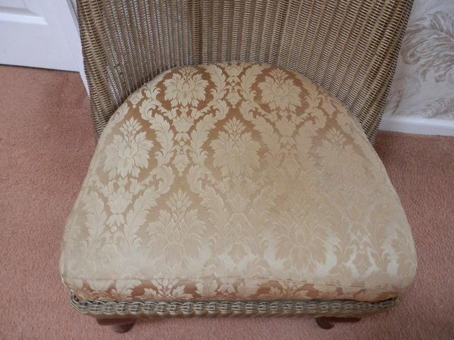 Image 3 of Lloyd Loom Chair-Gold Upholstery