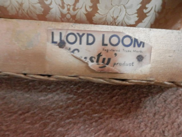 Image 7 of Lloyd Loom Chair-Gold Upholstery