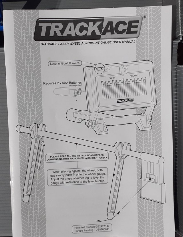 Preview of the first image of TrackAce laser wheel alignment tool (new in box).
