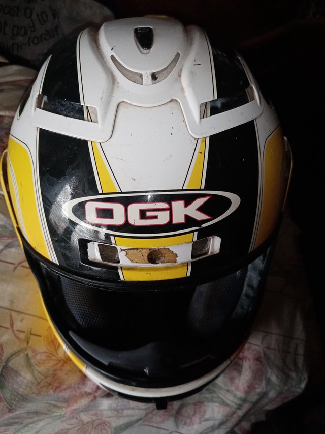 Preview of the first image of OGK, light weight crash helmet, used.