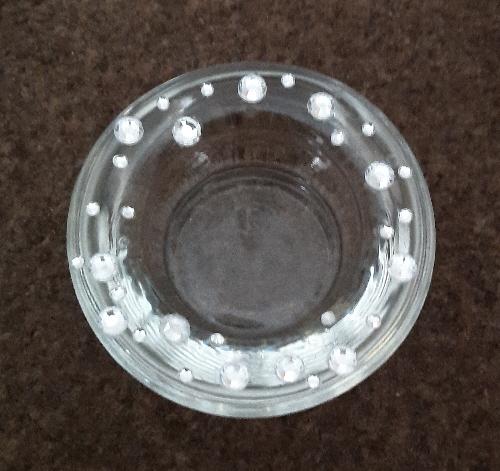 Image 2 of Set Of 6 Glass Tealight Holders With Diamante Decoration