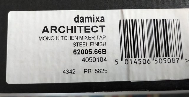 Image 3 of Damixa Designer Collection Steel Mixer Tap One Hole Mono