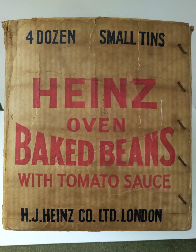 Image 3 of Heinz Oven Baked Beans Vintage Cardboard Box Packaging