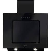 Preview of the first image of CDA 60CM BLACK TOUCH CONTROL ANGLED CHIMNEY HOOD-330M3/H.