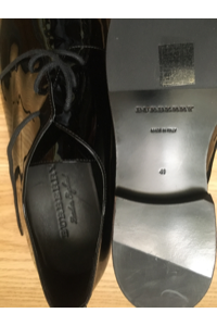 Preview of the first image of Price drop :Burberry Unisex Patent dress shoes.