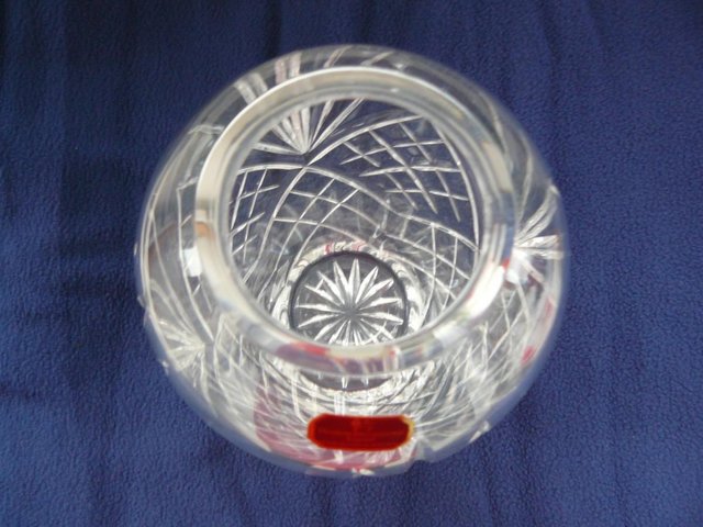 Image 2 of Royal Doulton International Crystal Cut Glass Temple vase