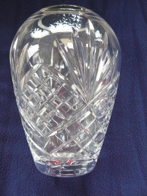 Image 3 of Royal Doulton International Crystal Cut Glass Temple vase