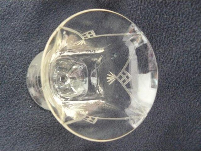 Image 4 of 1900s flared cut glass rummer shape glass Short stem