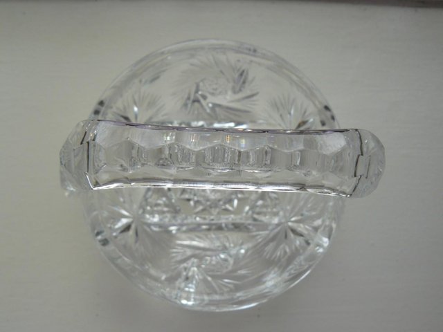 Image 8 of Vintage cut glass candy/posy basket The Royal Collection