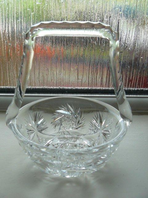 Image 5 of Vintage cut glass candy/posy basket The Royal Collection