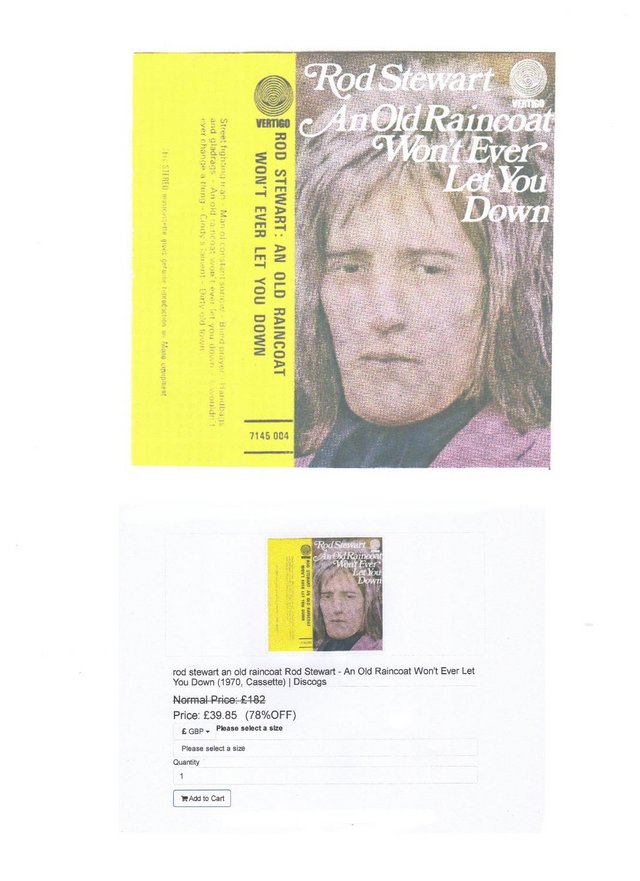 Preview of the first image of Rare Rod Stewart Cassette Tape.