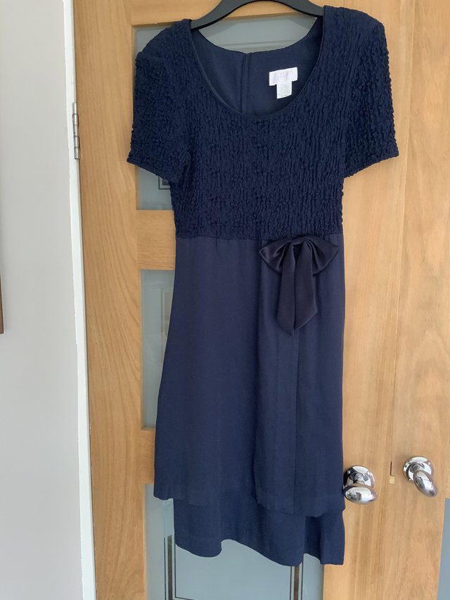 Preview of the first image of Vintage Navy Cocktail/Evening Dress. UK 10..