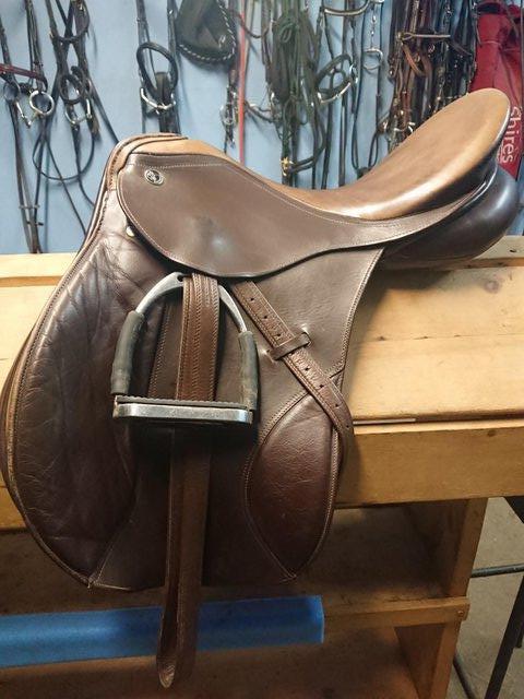 Preview of the first image of Keiffer Garmisch Havana/Brown GP Saddle 18".