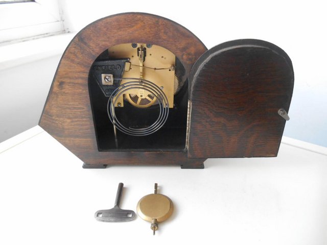 Image 2 of Enfield striking mantle clock.