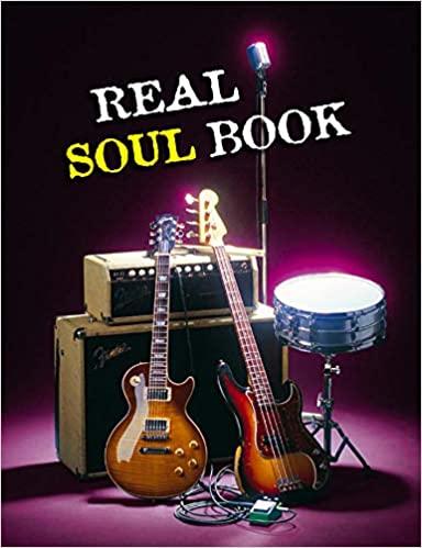 Preview of the first image of The Real Soul Book songbook with guitar bass drum notation.