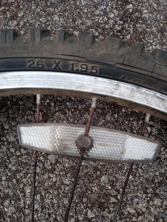 Image 2 of Alloy mountain bike front wheel, tyre, inner tube.