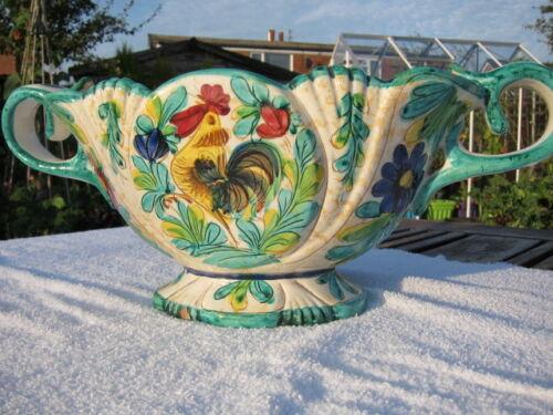 Image 3 of Vase Italian Earthenware Hand Decorated Glazed Vase (Italy 1