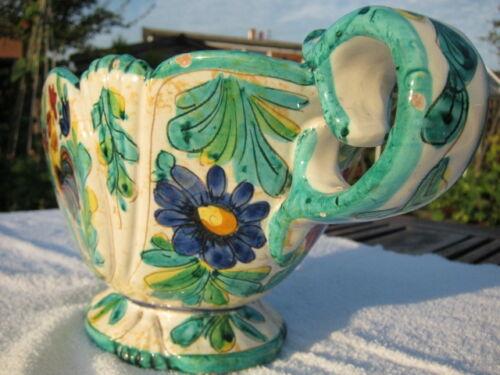 Image 4 of Vase Italian Earthenware Hand Decorated Glazed Vase (Italy 1