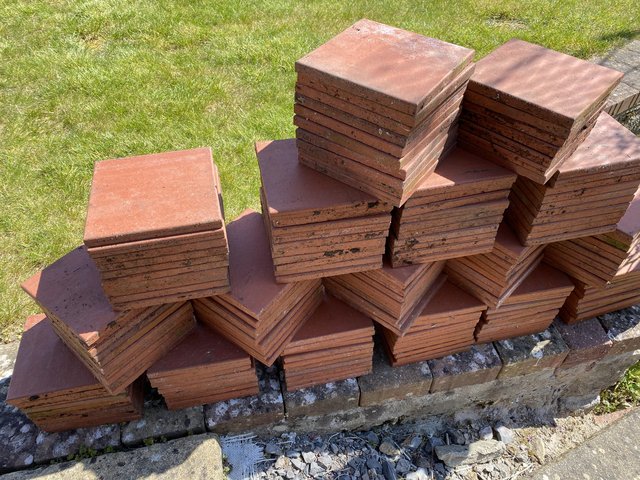 Preview of the first image of Terracotta Floor Tiles 1/2” thick.