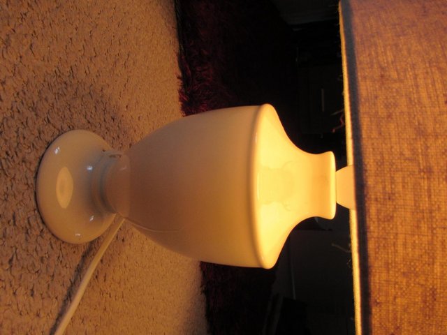 Image 3 of 1980's BHS Lamp Base Plus Modern BUTTON HEART Shade