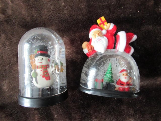 Image 3 of VINTAGE Christmas Snowglobes x2 1980's / 1990's