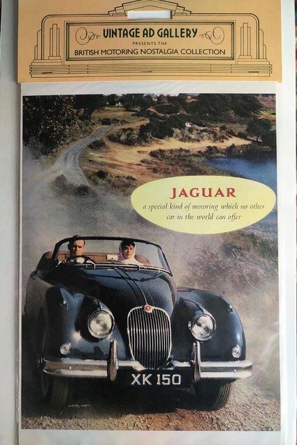 Preview of the first image of Jaguar XK150 Roadster Reproduction Advertising Poster.