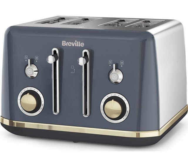 Preview of the first image of BREVILLE MOSTRA 4 SLICE TOASTER-GREY-EXTRA WIDE SLOTS-NEW-.