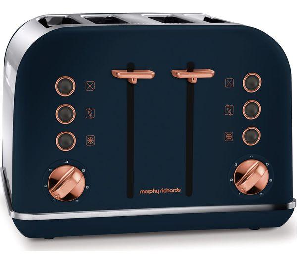 Preview of the first image of MORPHY RICHARDS MIDNIGHT BLUE 4 SLICE TOASTER-WIDE SLOTS-NEW.