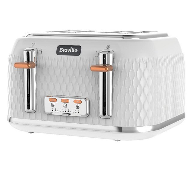 Preview of the first image of BREVILLE CURVE 4 SLICE TOASTER-WHITE-EXTRA WIDE SLOTS-NEW-.