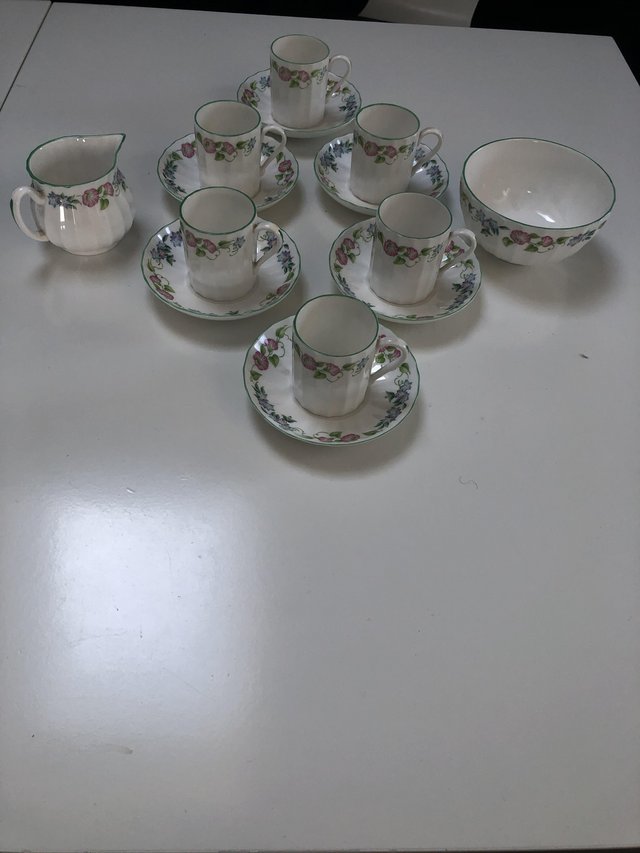 Preview of the first image of Royal Worcester(English Garden)Bone China Tea /Coffee Set.