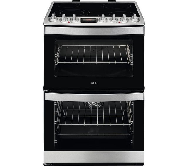 Preview of the first image of AEG 60CM ELECTRIC CERAMIC COOKER-DOUBLE OVEN-EX DISPLAY-WOW.