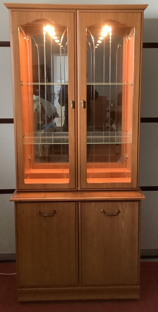 Image 2 of Caxton 2 Glazed Door Display Cabinet - Lichfield Range.