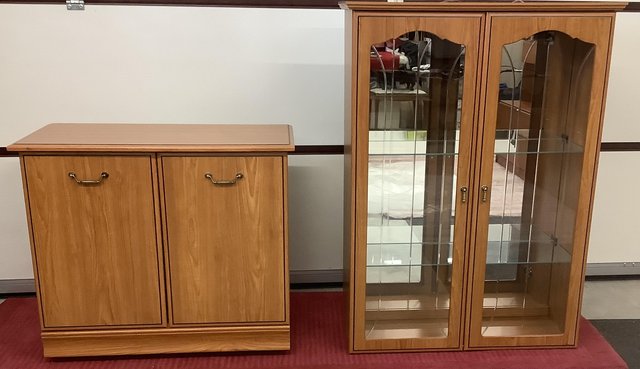 Image 3 of Caxton 2 Glazed Door Display Cabinet - Lichfield Range.