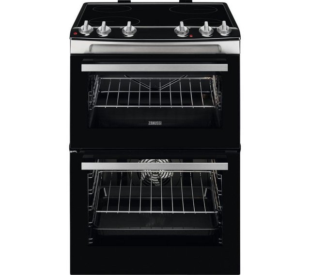 Preview of the first image of ZANUSSI 60CM DOUBLE OVEN ELECTRIC CERAMIC COOKER-BLACK-WOW.