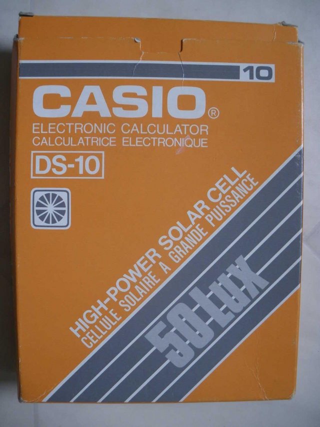 Preview of the first image of Casio DS-10 Solar Cell 10 Digit Desk Calculator.