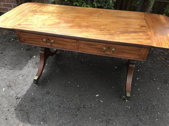 Image 5 of Sofa table free standing draws either side
