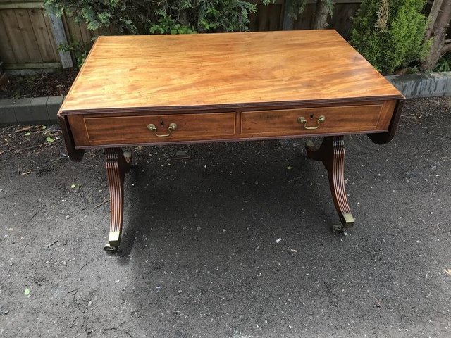 Image 9 of Sofa table free standing draws either side