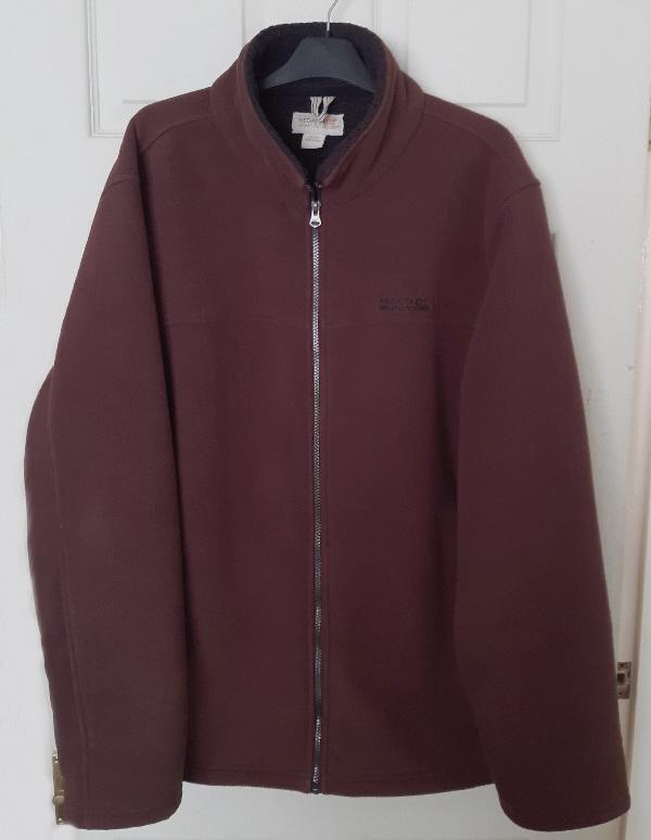 Preview of the first image of Mens Burgundy Fleece By Regatta Outdoors - Size XXL.