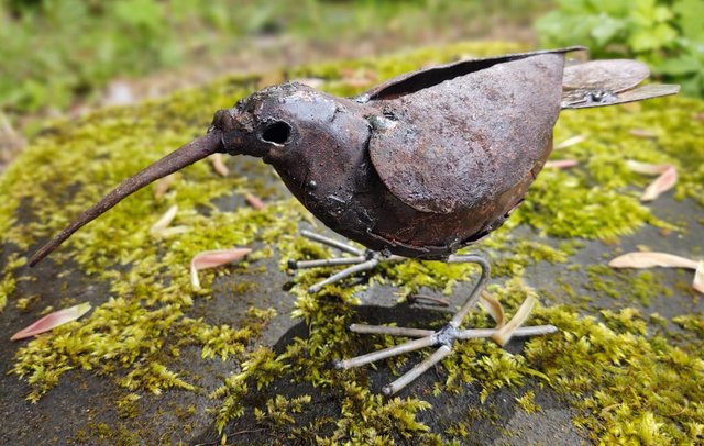 Preview of the first image of Metal Hummingbird Garden Sculpture.